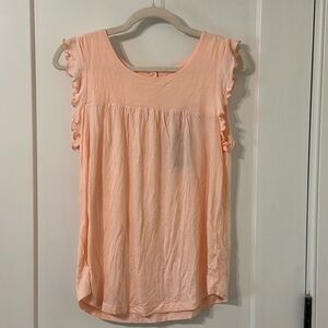 NWT pink Lascana tank top! Ruffle Sleeves!
